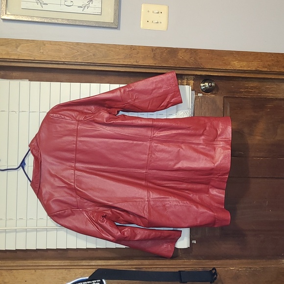 Venezia RED 🔥 Leather Jacket.   Size 18W. - Picture 7 of 14